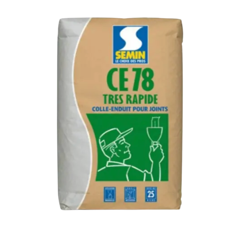 Шпаклівка для швів ГКП швидкого твердіння SEMIN CE-78 TRES RAPIDE, 25 кг (6886743)