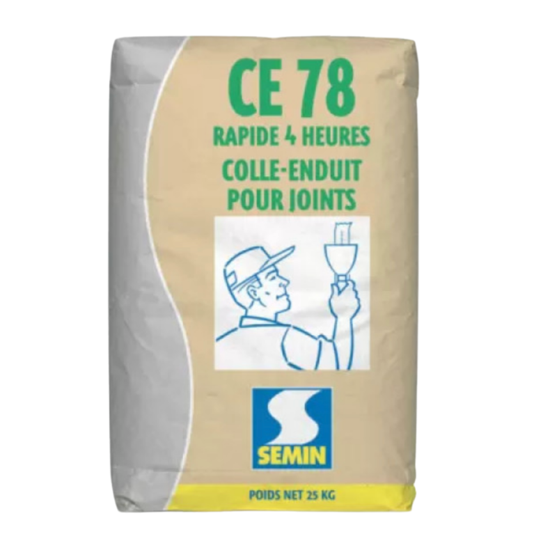 Шпаклівка для швів гіпсокартону Semin CE-78 RAPIDE 4 H, 25 кг (94435)