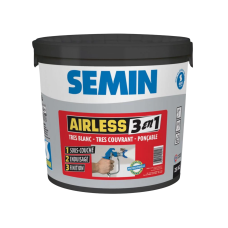 Шпаклівка-фарба безповітряного нанесення SEMIN AIRLESS 3 EN 1, 25 кг (94431)