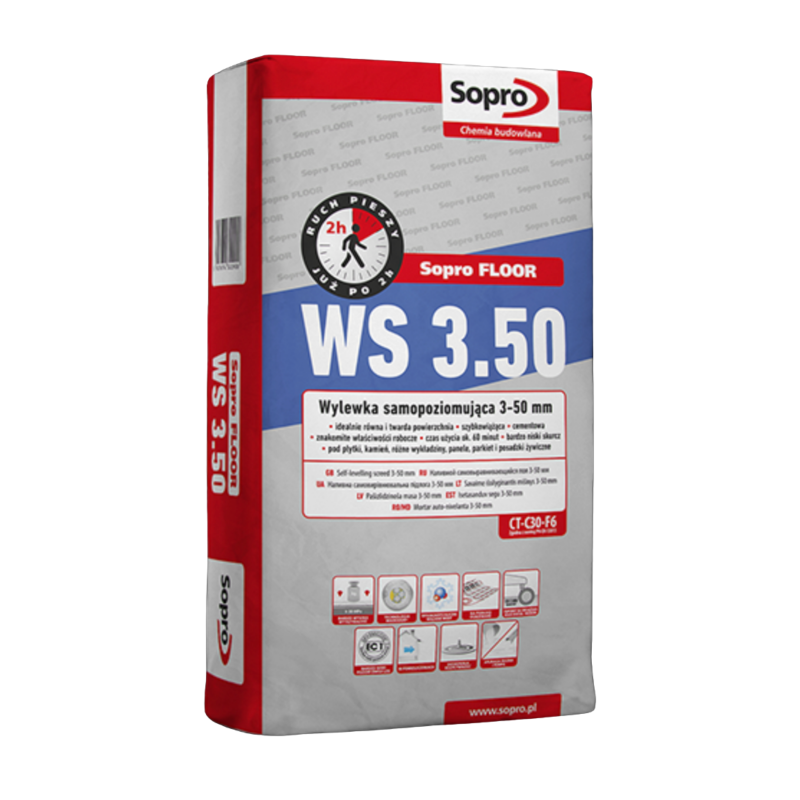 Цементна швидкотужавіюча самовирівнююча маса Sopro FLOOR WS 3.50, 25 кг (290/25)